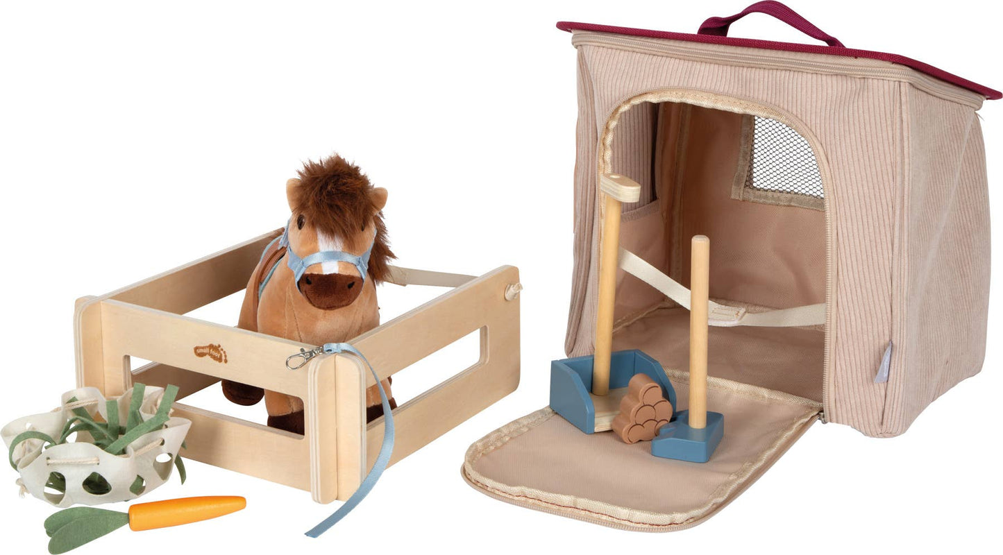 small foot Hästsats med stall och tillbehör i väskan