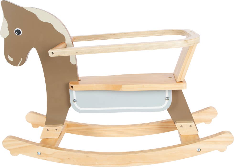 small foot small foot Gunghäst Med Sittring | Rocking Horse | Trä