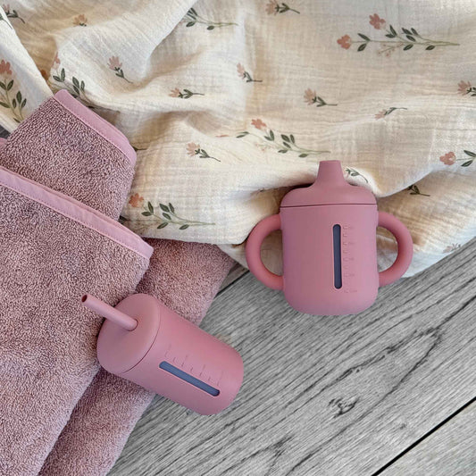 Sippy Cup Silikon 250 ml Dammig Ros