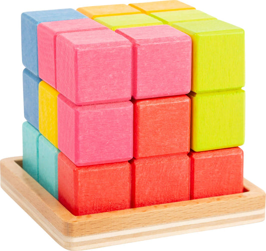 small foot 3D Puzzle Cube Geometriska former | Trä
