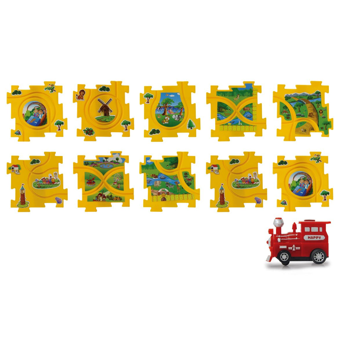 JAMARA Puzzle Train Dynamic Zoo