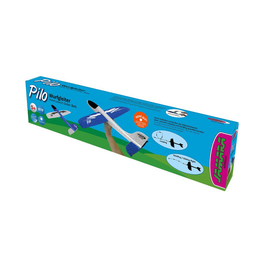 JAMARA Pilo Foam Hand Launch Glider EPP wing white fuselage blue
