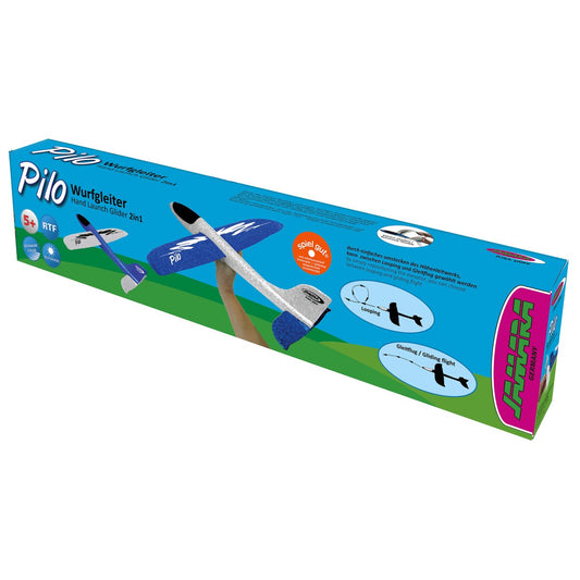 JAMARA Pilo Foam Hand Launch Glider EPP wing blue fuselage white