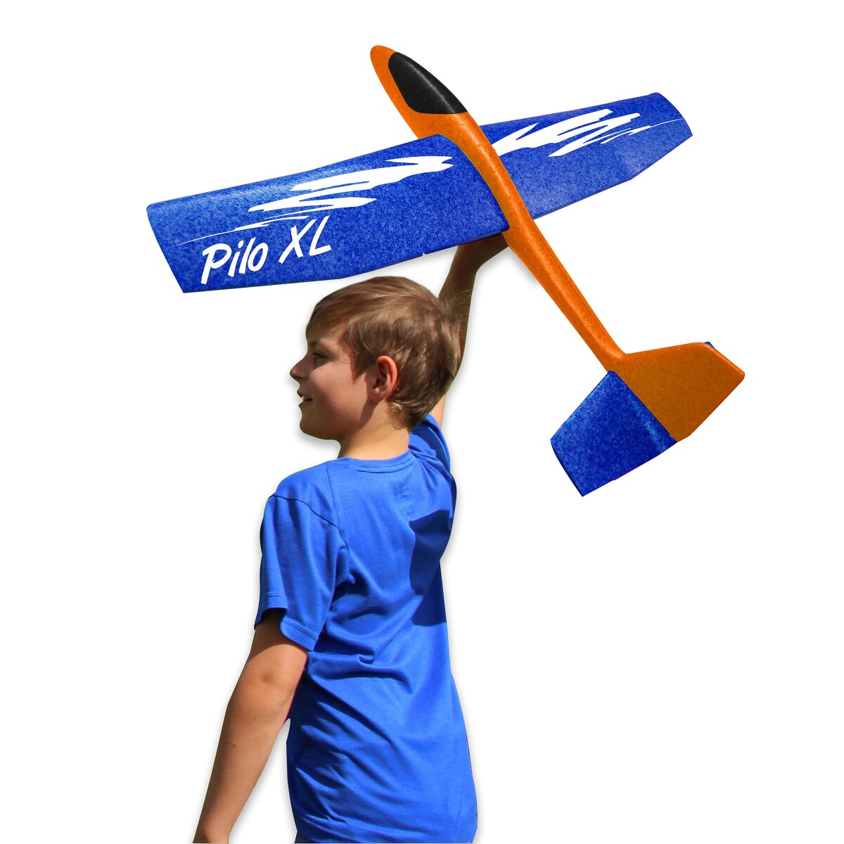 JAMARA Pilo XL Foam Hand Launch glider EPP wing blue fuselage orange
