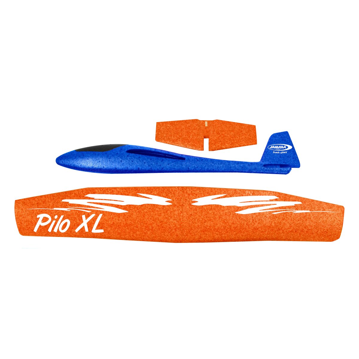 JAMARA Pilo XL Foam Hand Launch glider EPP wing orange fuselage blue