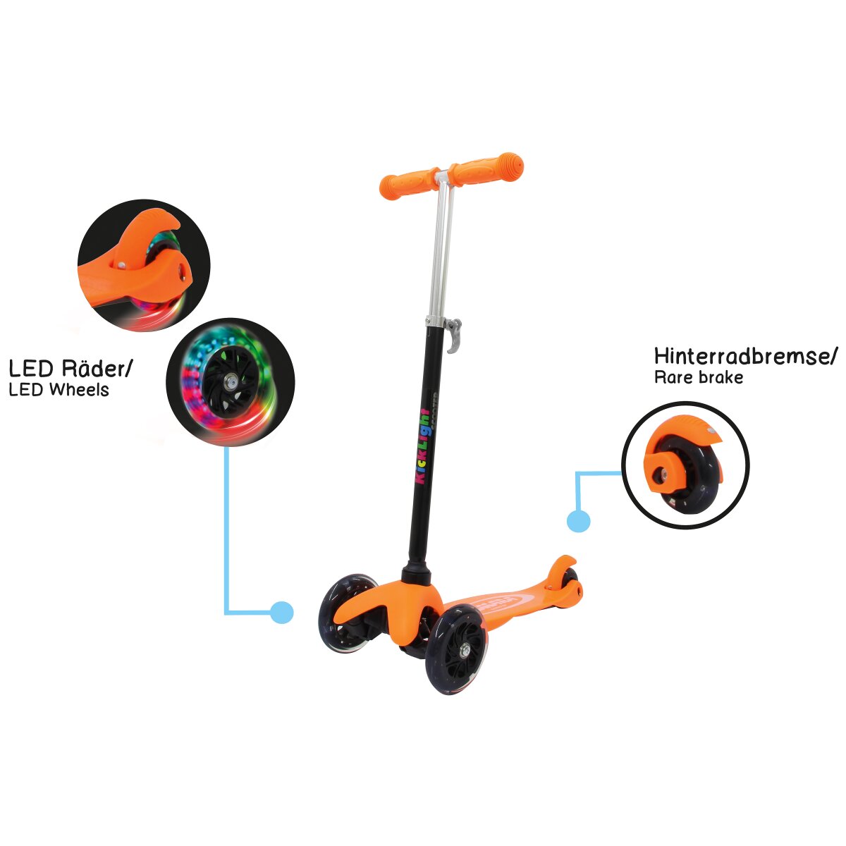 JAMARA KickLight Scooter LED-hjul