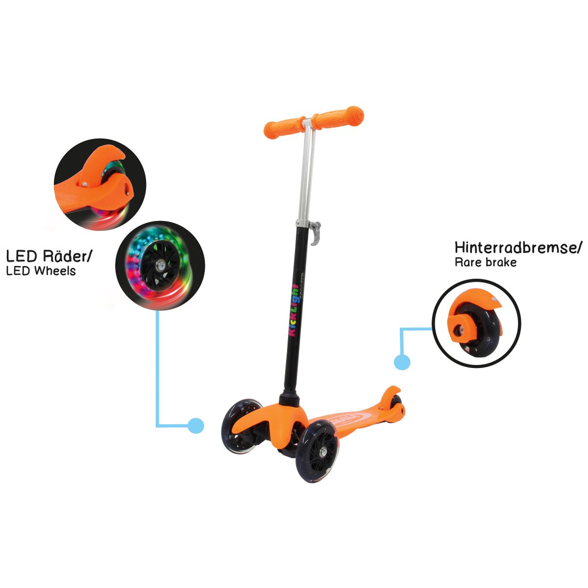 JAMARA KickLight Scooter LED-hjul