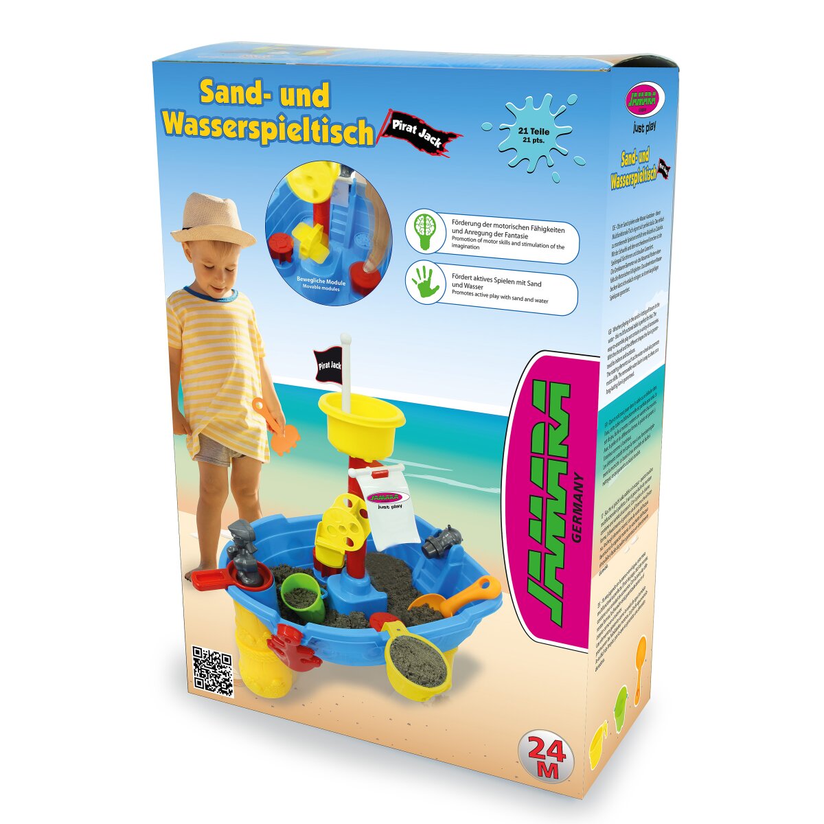 JAMARA Pirate Jack sand- och vattenlekbord