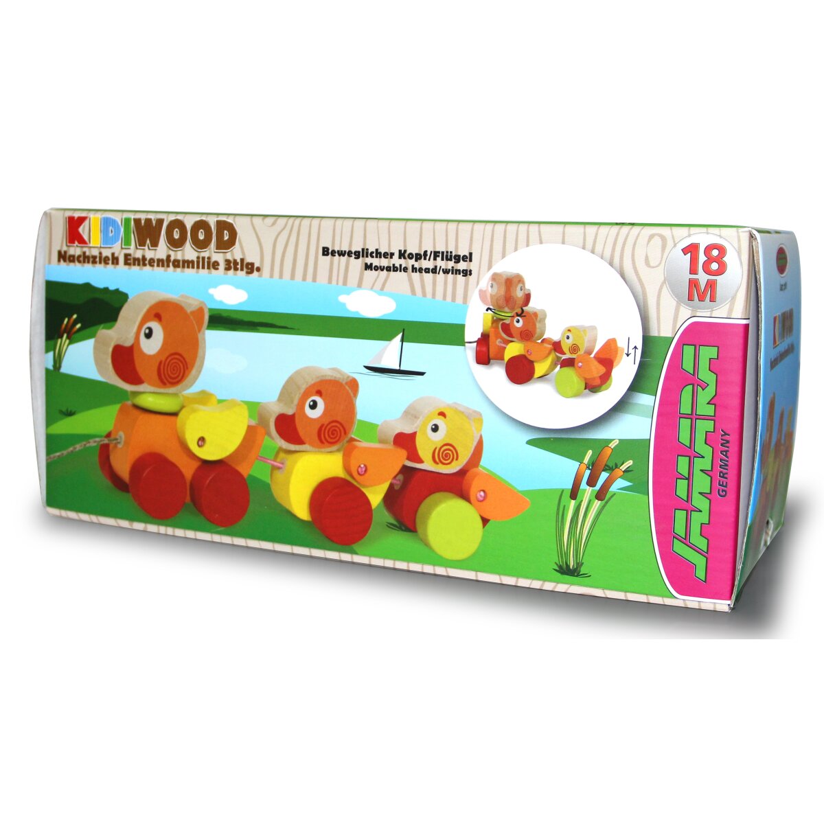 Kidiwood Walk-a-long Ducks 3pcs