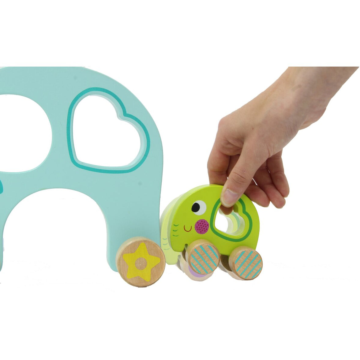 Kidiwood Elefantfamilj i trä, 3 delar