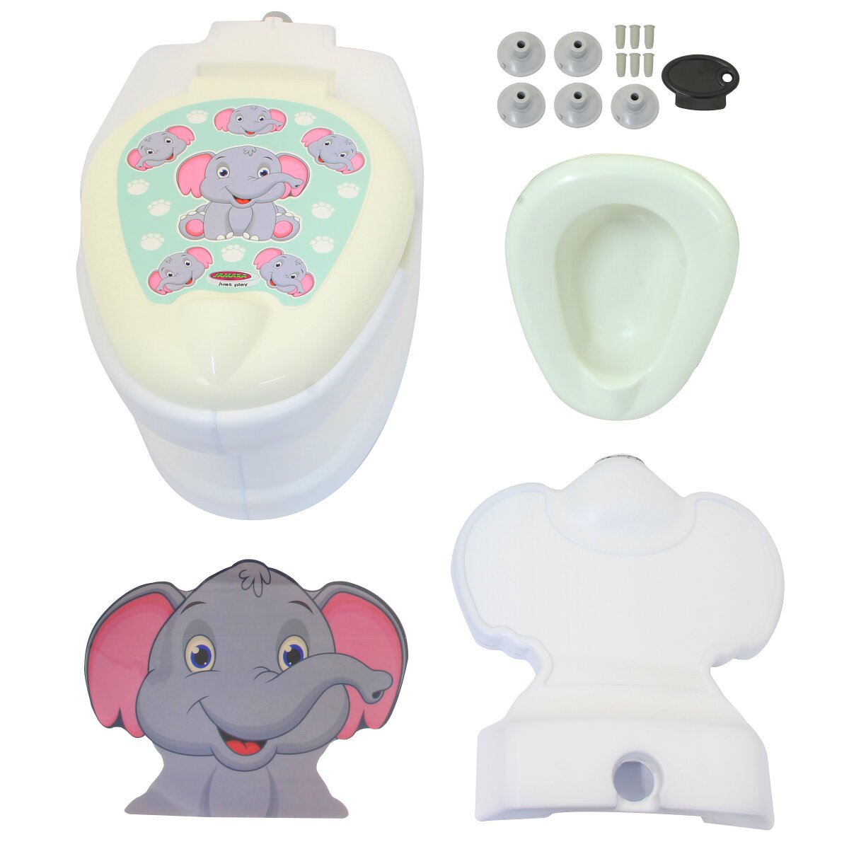 JAMARA My small Toilet Elephant with flush sound and Toiletn paper holder