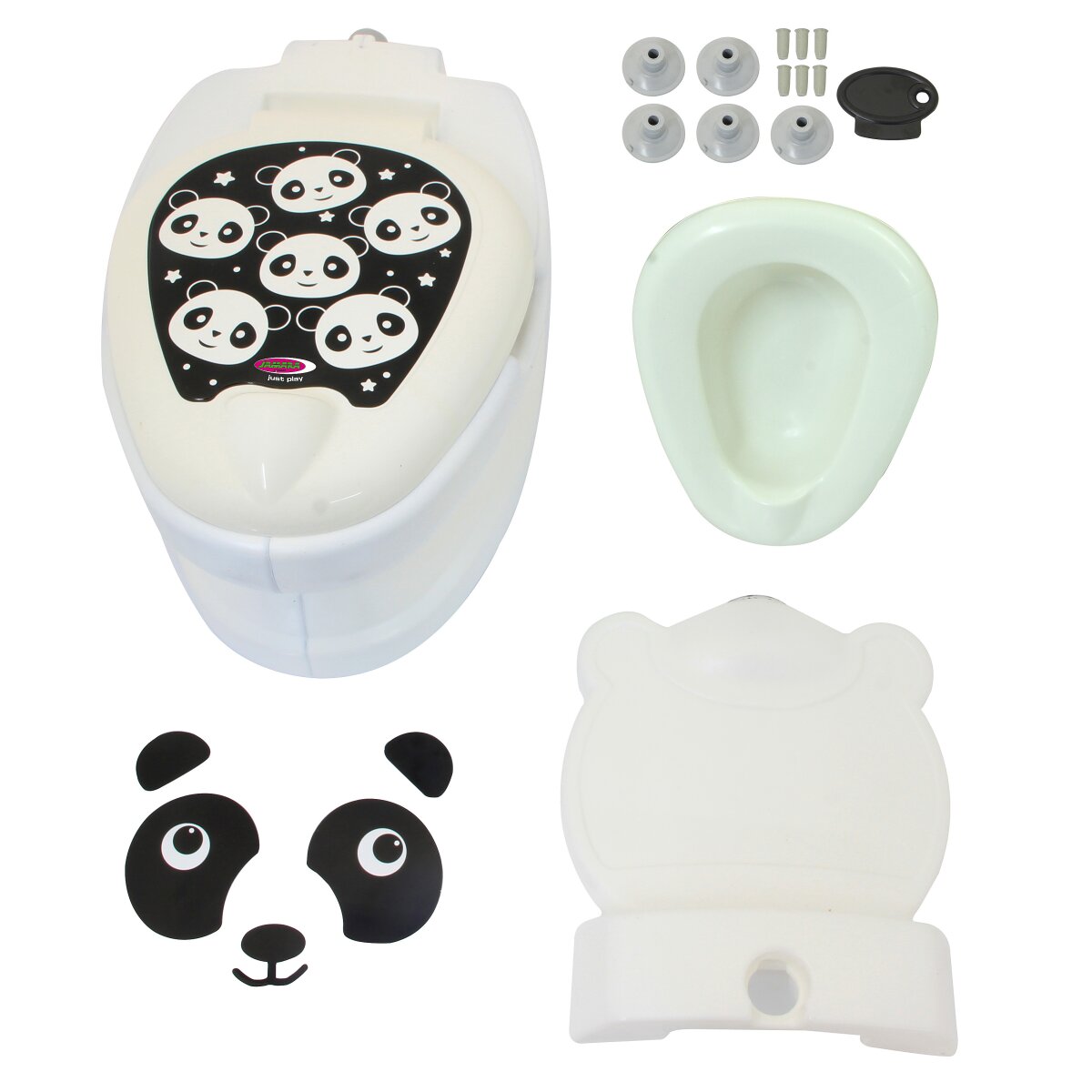 JAMARA My little toilet panda with flushing sound and toilet paper holder