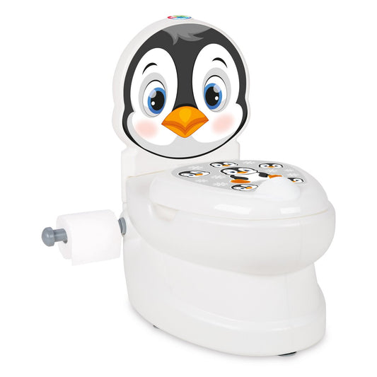 JAMARA My little toilet penguin with flushing sound and toilet paper holder