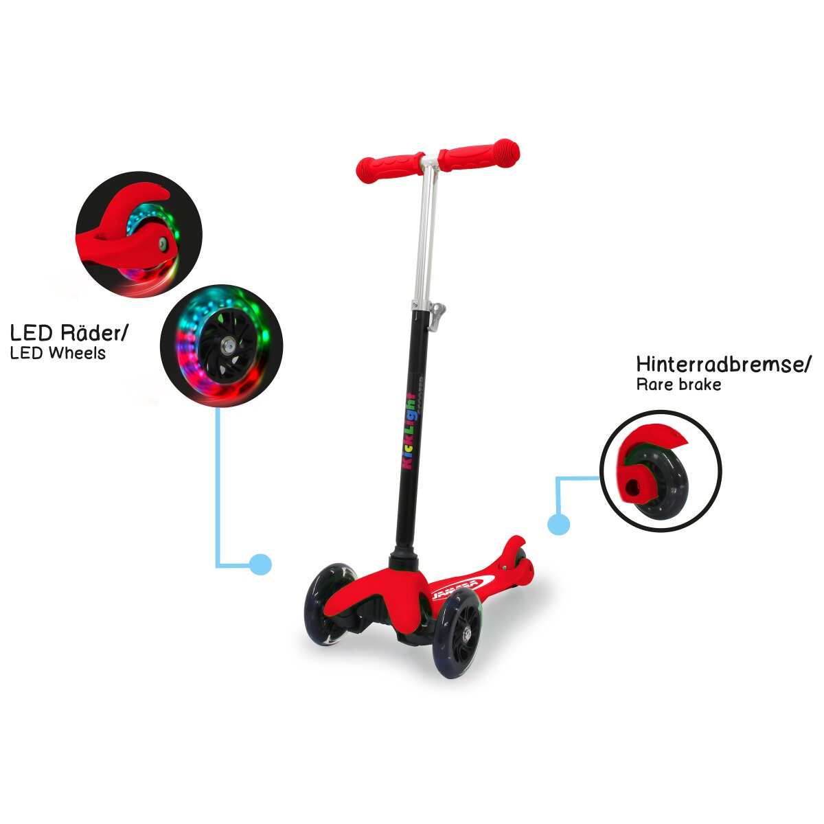 JAMARA KickLight Scooter red