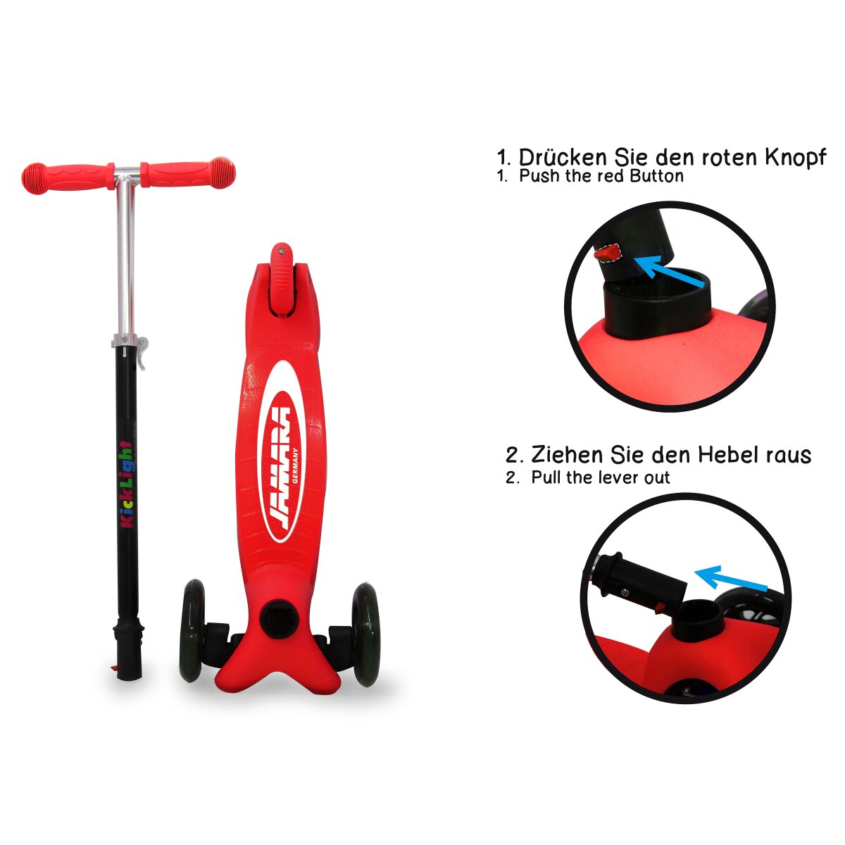 JAMARA KickLight Scooter red