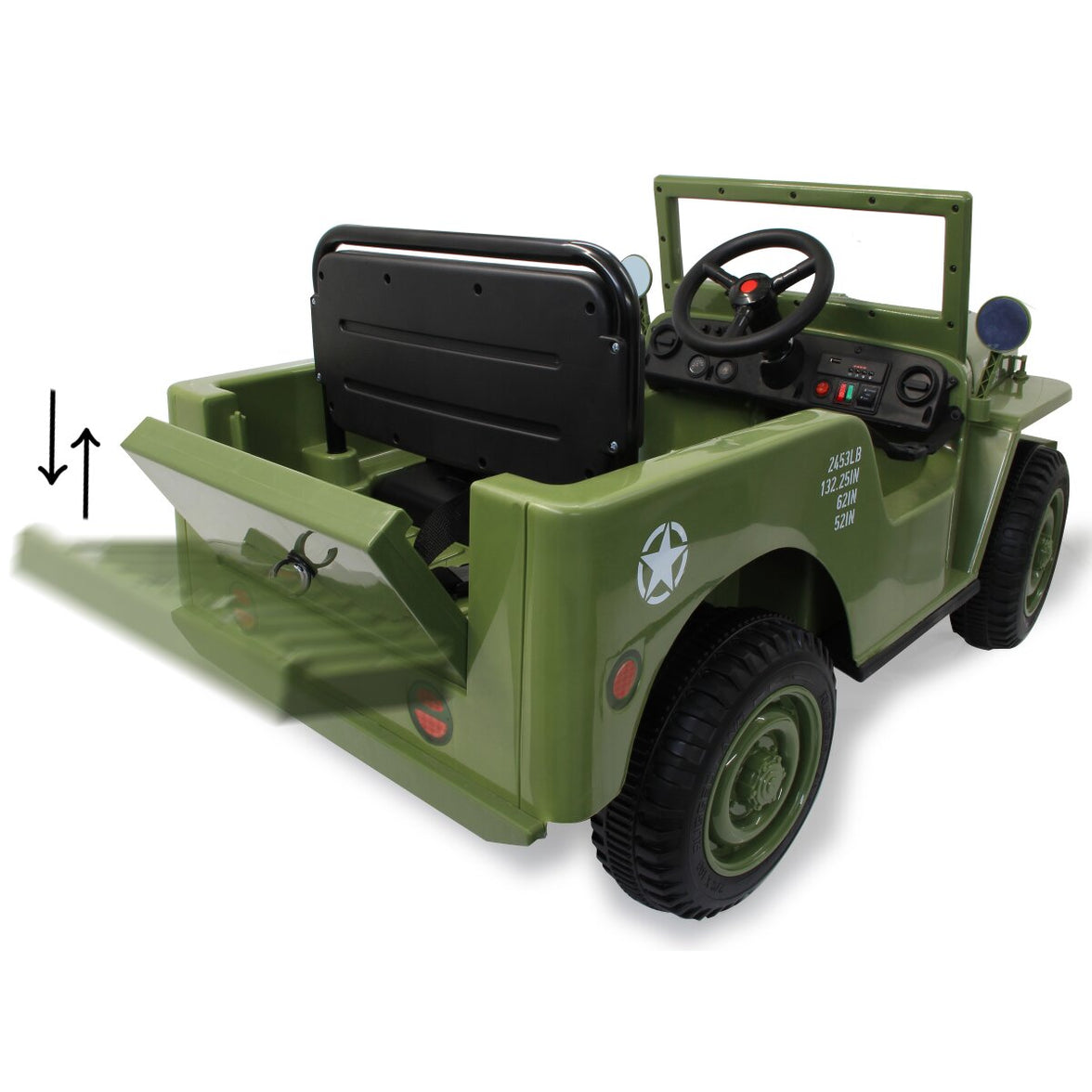 JAMARA Ride-on Jeep Willys MB