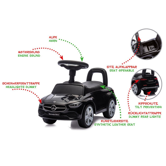 JAMARA Push Car Mercedes-Benz C-Class black 2in1