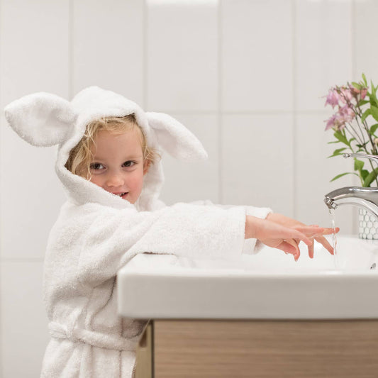 Ekologisk Badrock Kanin Vit 8-10 år