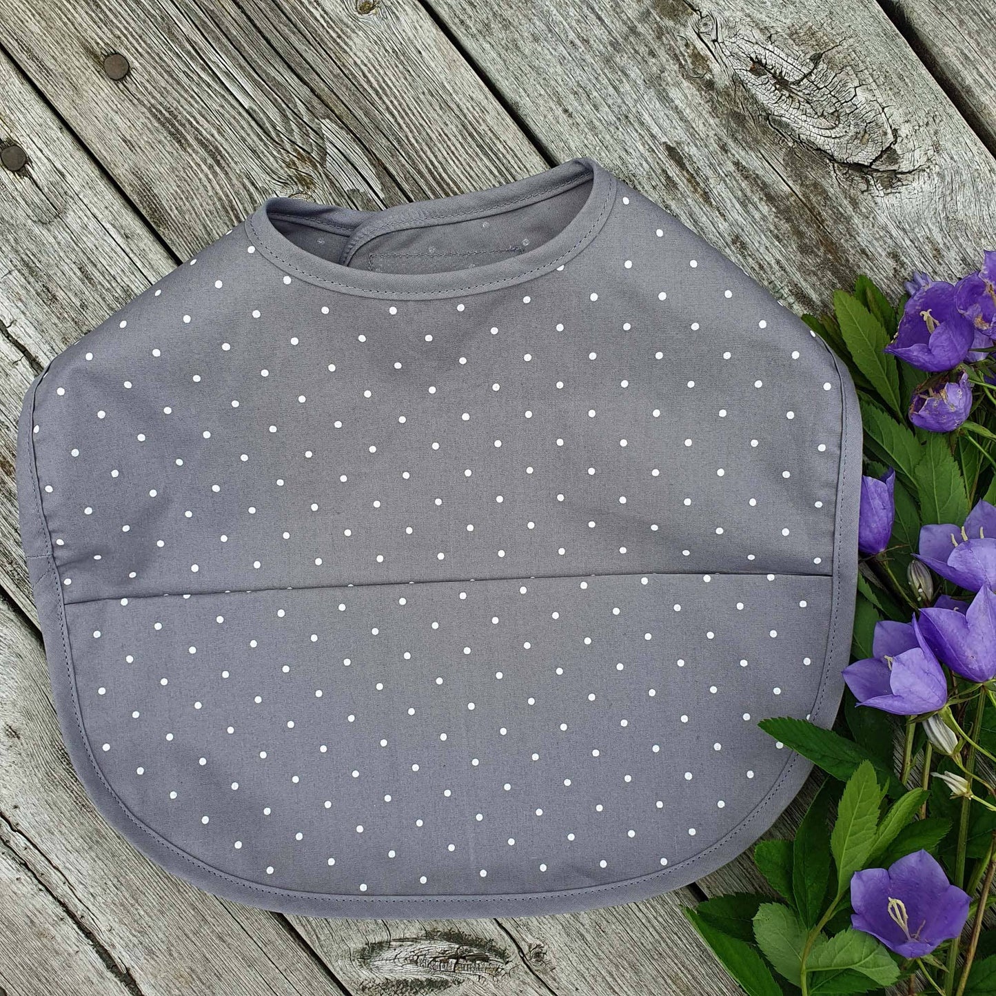Summerville organic Ekologisk babyhaklapp Grå Dotty