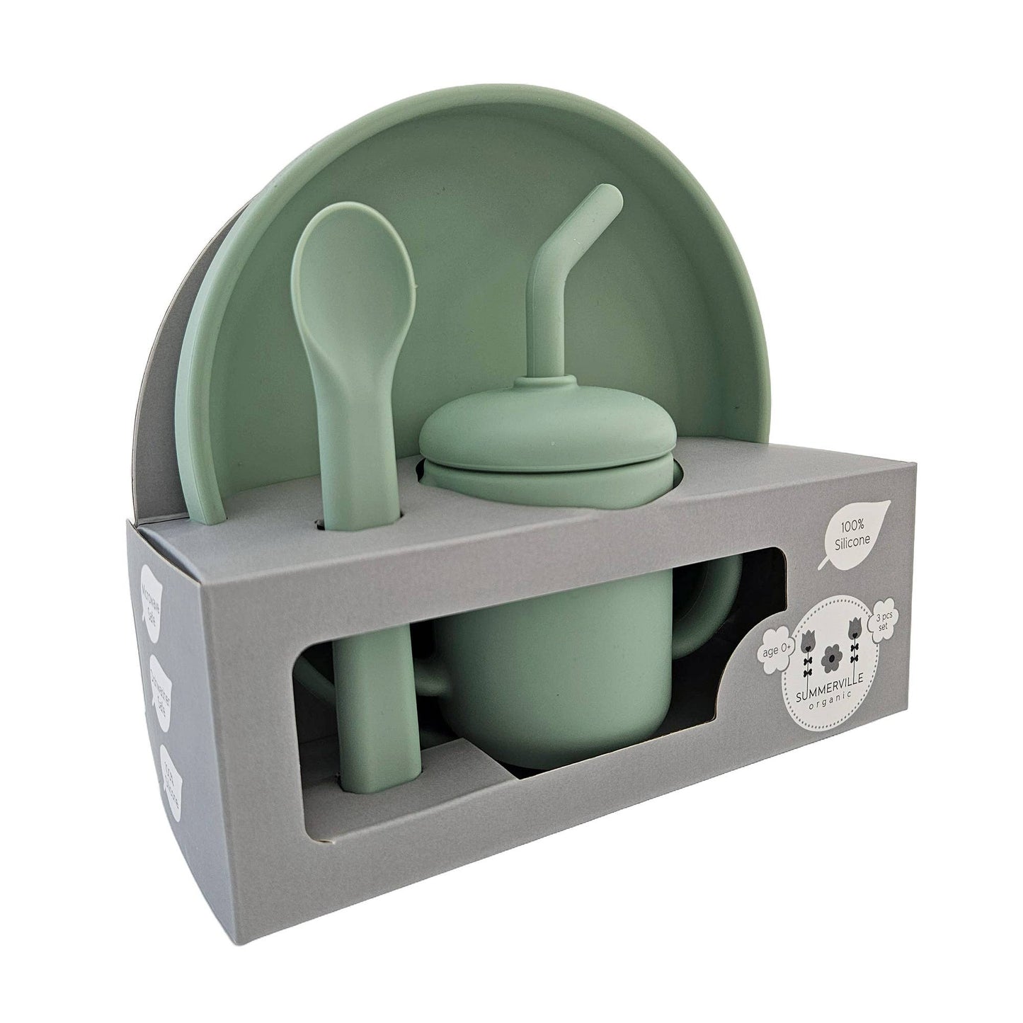 Summerville organic 3 st Barnmatset Cameo Grön