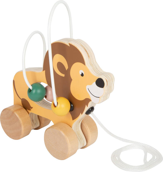 small foot Lion pull leksak med motorik loop ”Safari” | trä