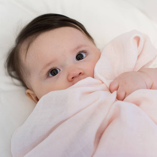 Summerville organic Ekologisk muslin swaddle filt blekrosa