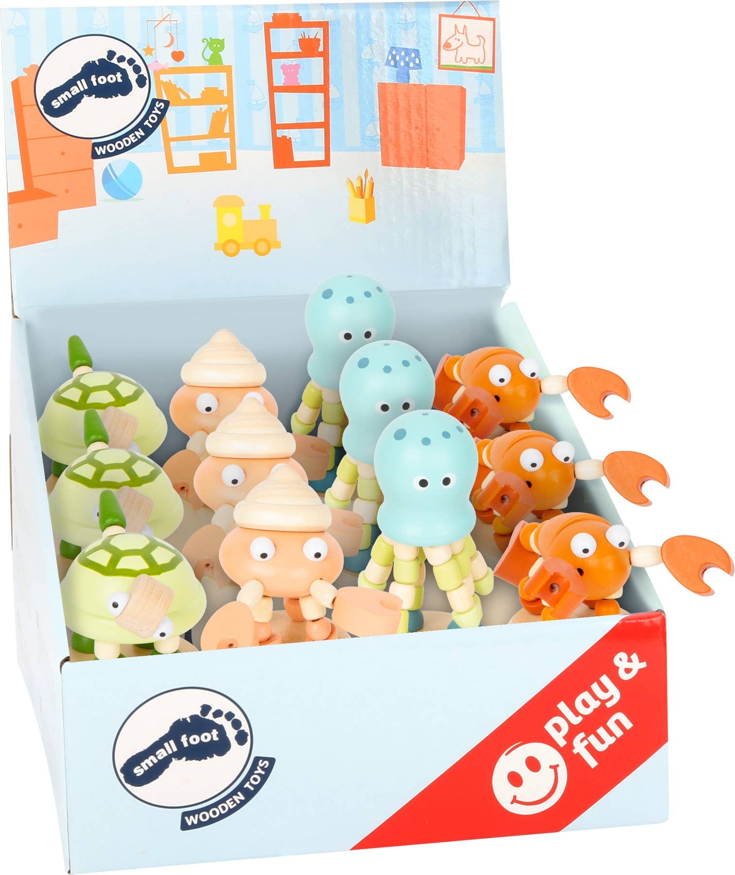 small foot small foot Visa presssiffror havsdjur | displayer | trä