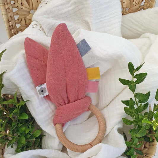 Ekologiska Crinkle Toy Leaves Dusty Rose