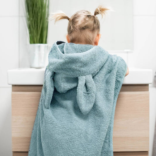 Summerville organic Ekologisk Badponcho Kanin Isblå