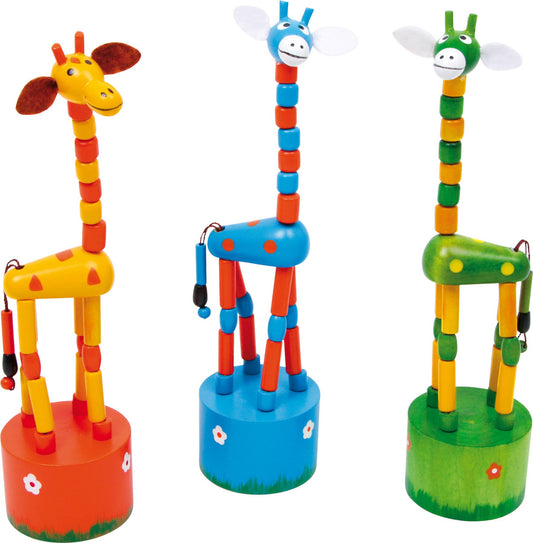 small foot small foot Pressade giraffer ”Alfis” | pressade siffror | trä
