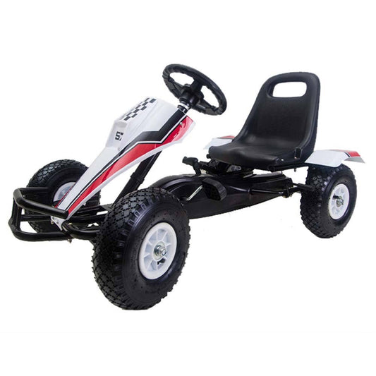 Pedal Bil Go Kart Air Wheels -Vit