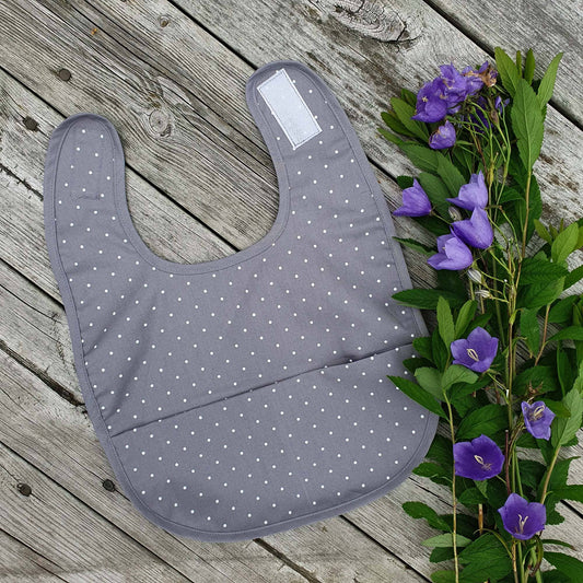 Summerville organic Ekologisk babyhaklapp Grå Dotty