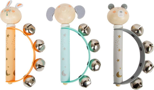 small foot Visa baby klocka krans pastell | displayer | trä