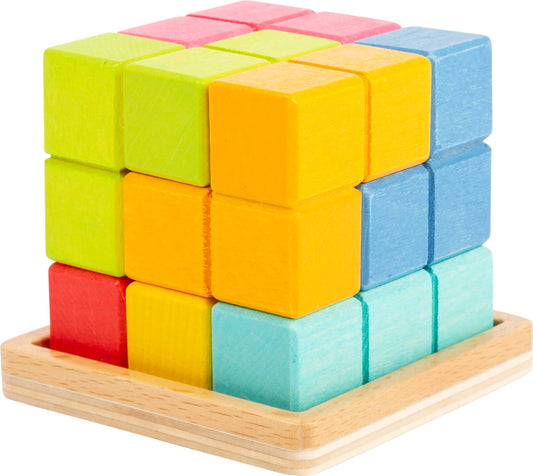 small foot 3D Puzzle Cube Geometriska former | Trä