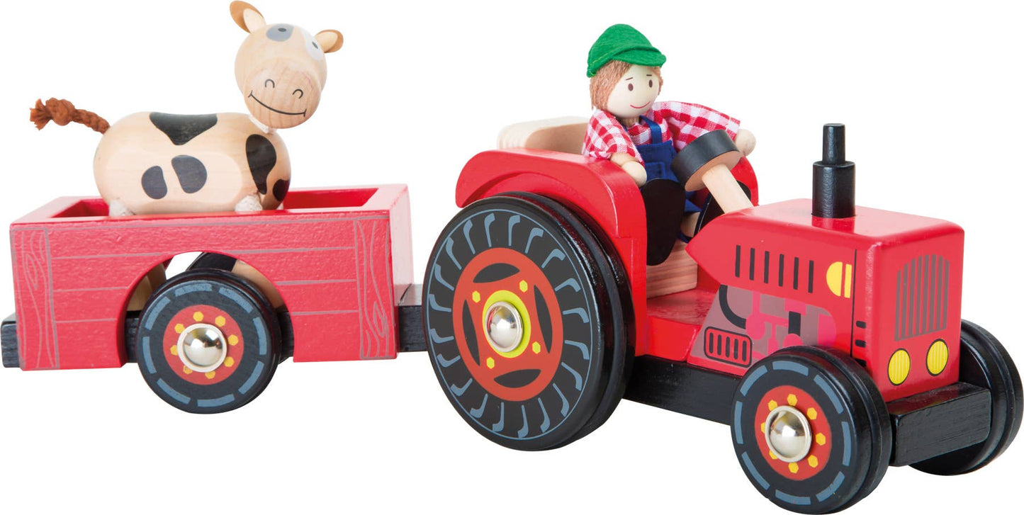small foot Traktor Med Trailer ”Farm” | Spelvärldar | Trä