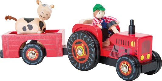small foot Traktor Med Trailer ”Farm” | Spelvärldar | Trä