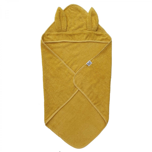 Summerville organic Ekologisk babyhandduk med huva Rabbit Sun Yellow