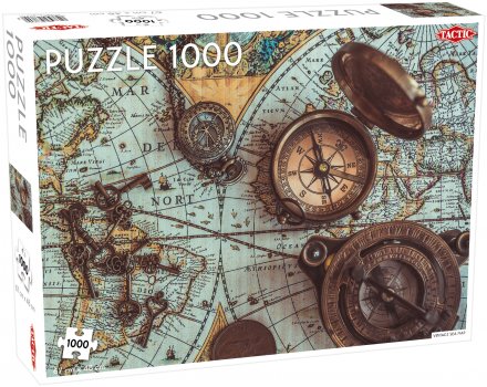 Tactic Puzzle Lovers Vintage Sea Map 1000