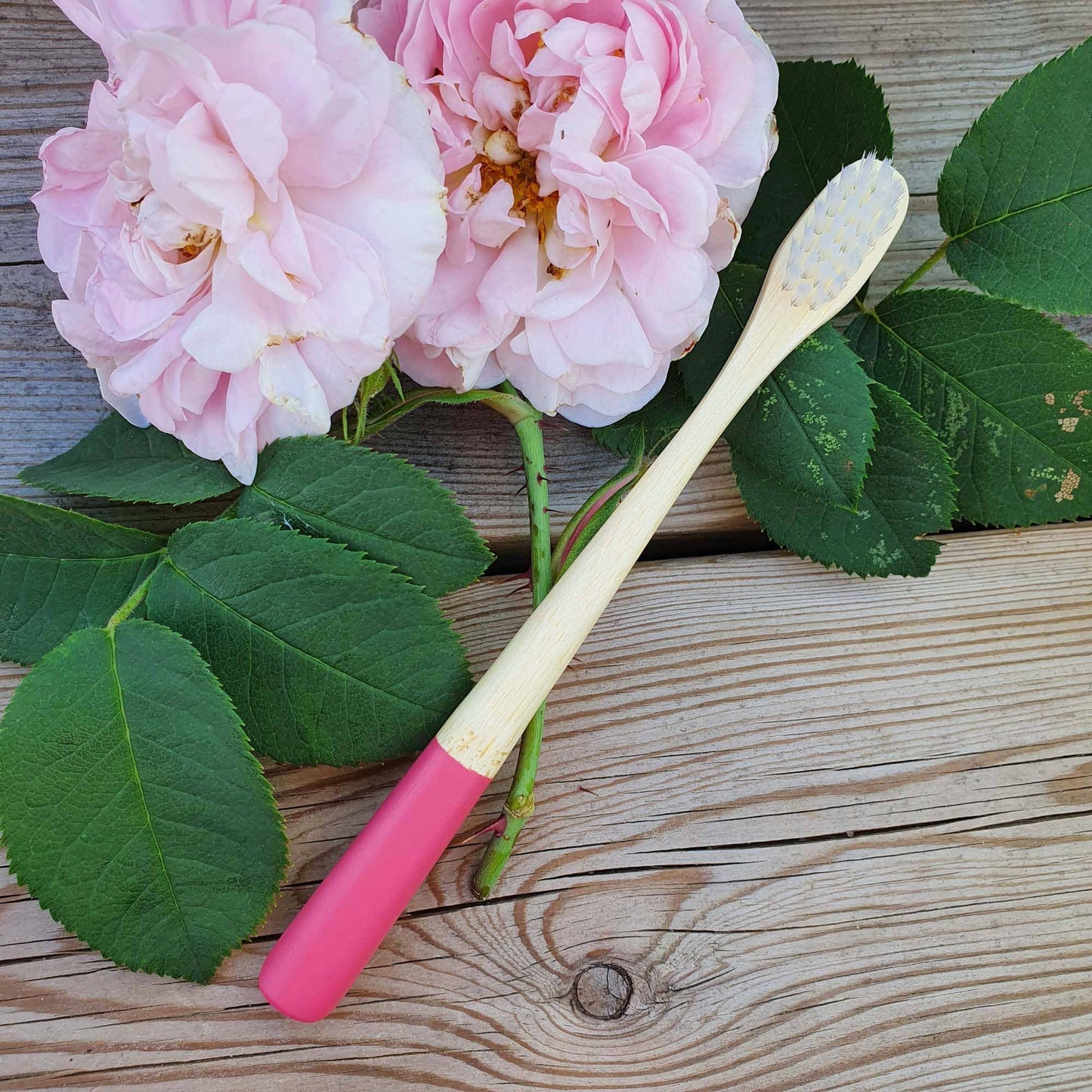 Summerville organic Barn Bamboo Tandborste Rosa