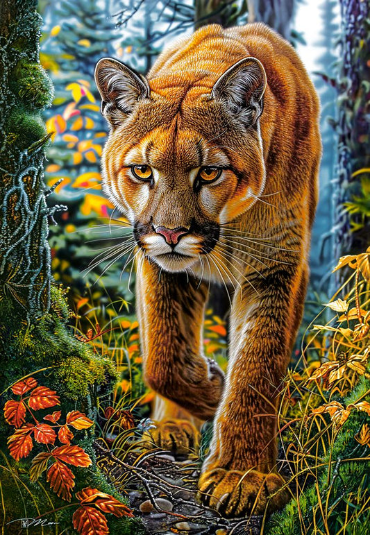 Mountain Lion In The Forest, 1500-bitarspussel
