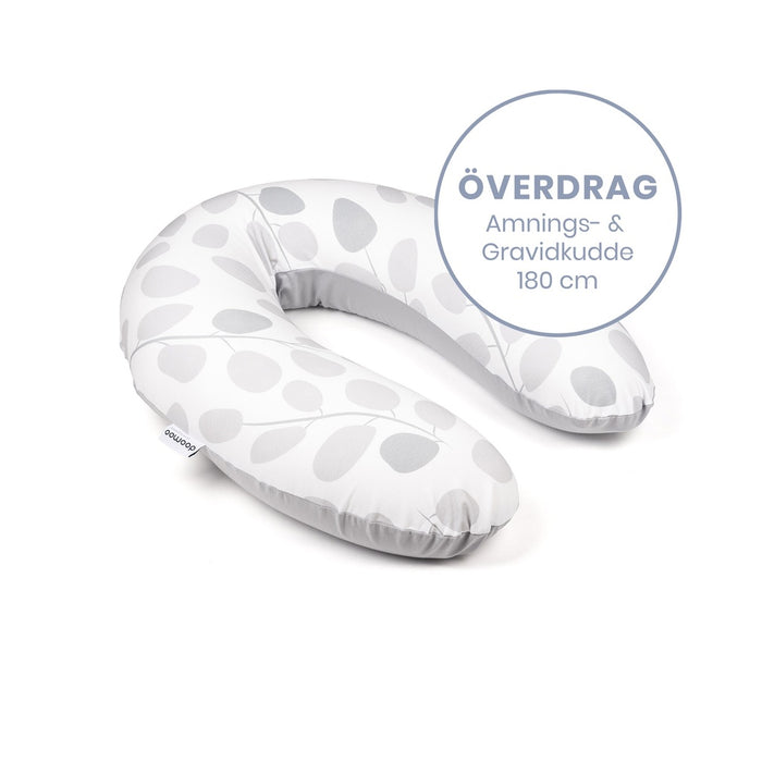 Roll About Överdrag Amningskudde Grå Löv