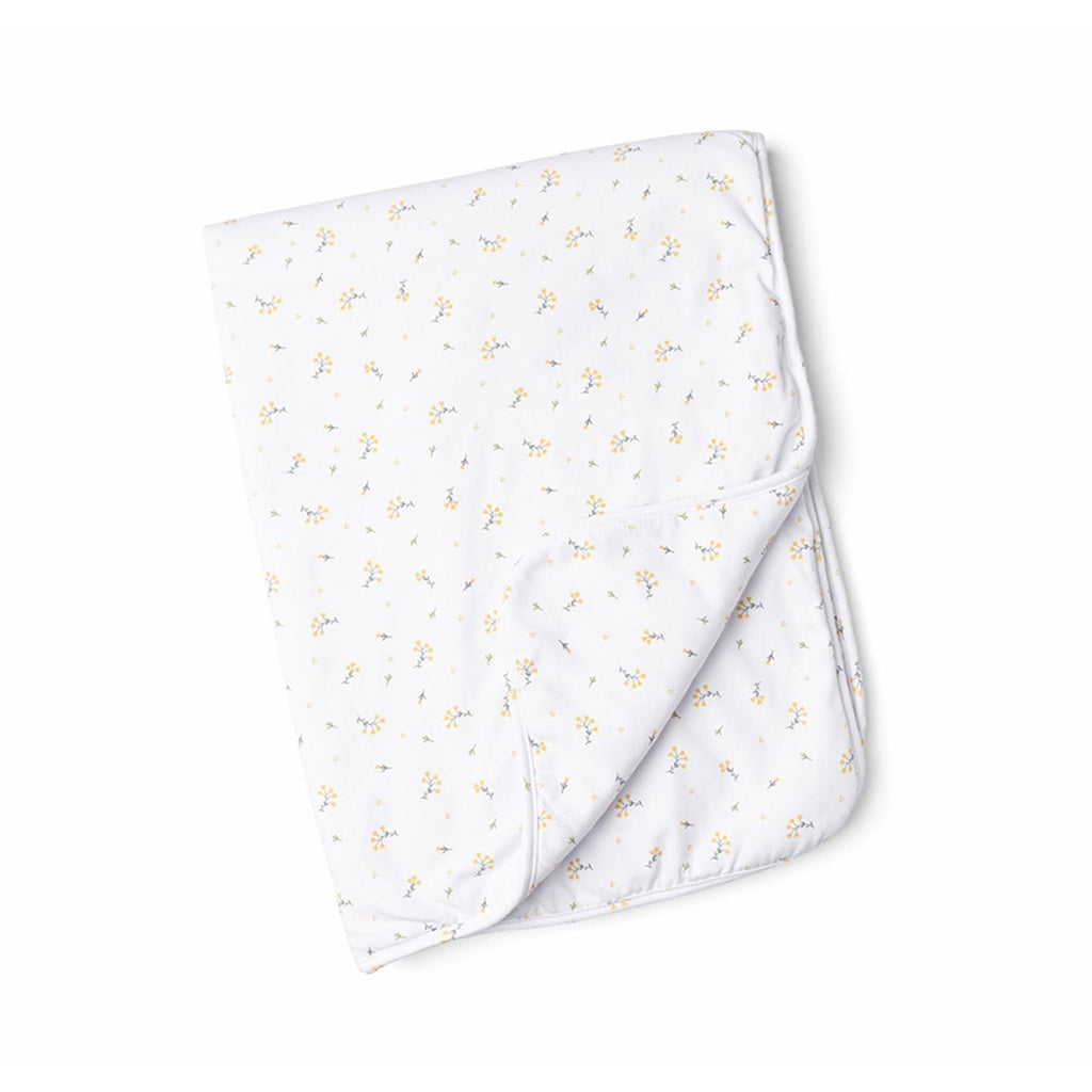 Roll About Vadderad Filt Blomster Gul