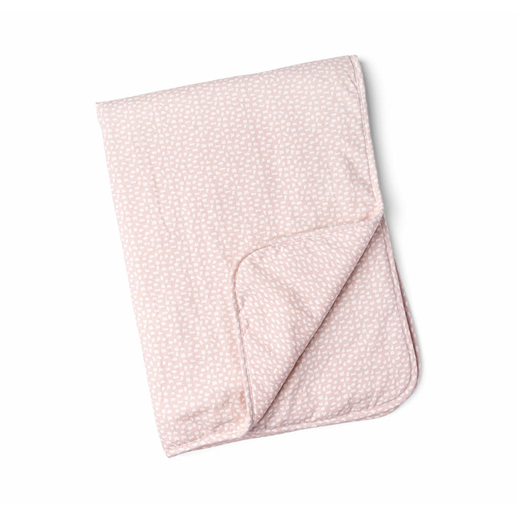 Roll About Vadderad Filt Moln Rosa