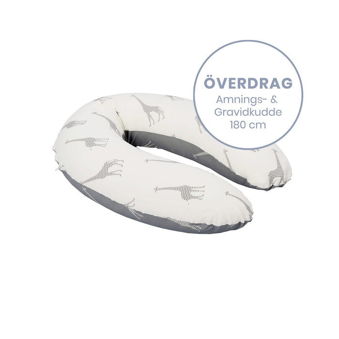 Roll About Överdrag Amningskudde Giraff Grå