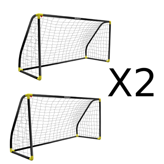 Fotbollsmål PVC Svart Set 2 Enheter