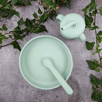 Summerville tallrik och sked silikon