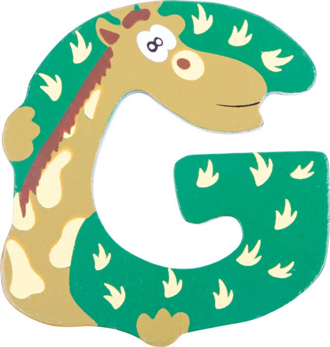 small foot Träbokstäver djur A-Z