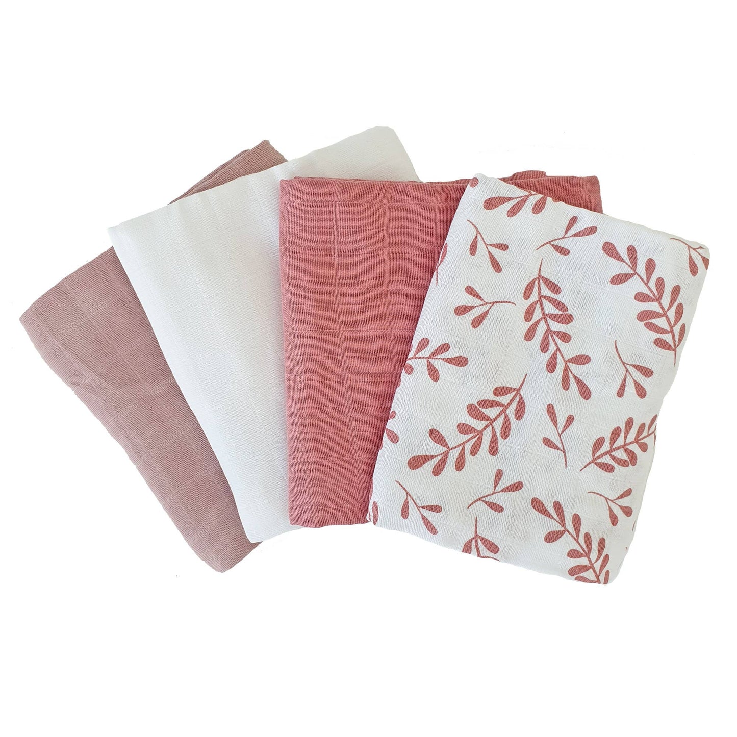 Summerville organic Ekologiska muslinfiltar 4-pack blommig ros