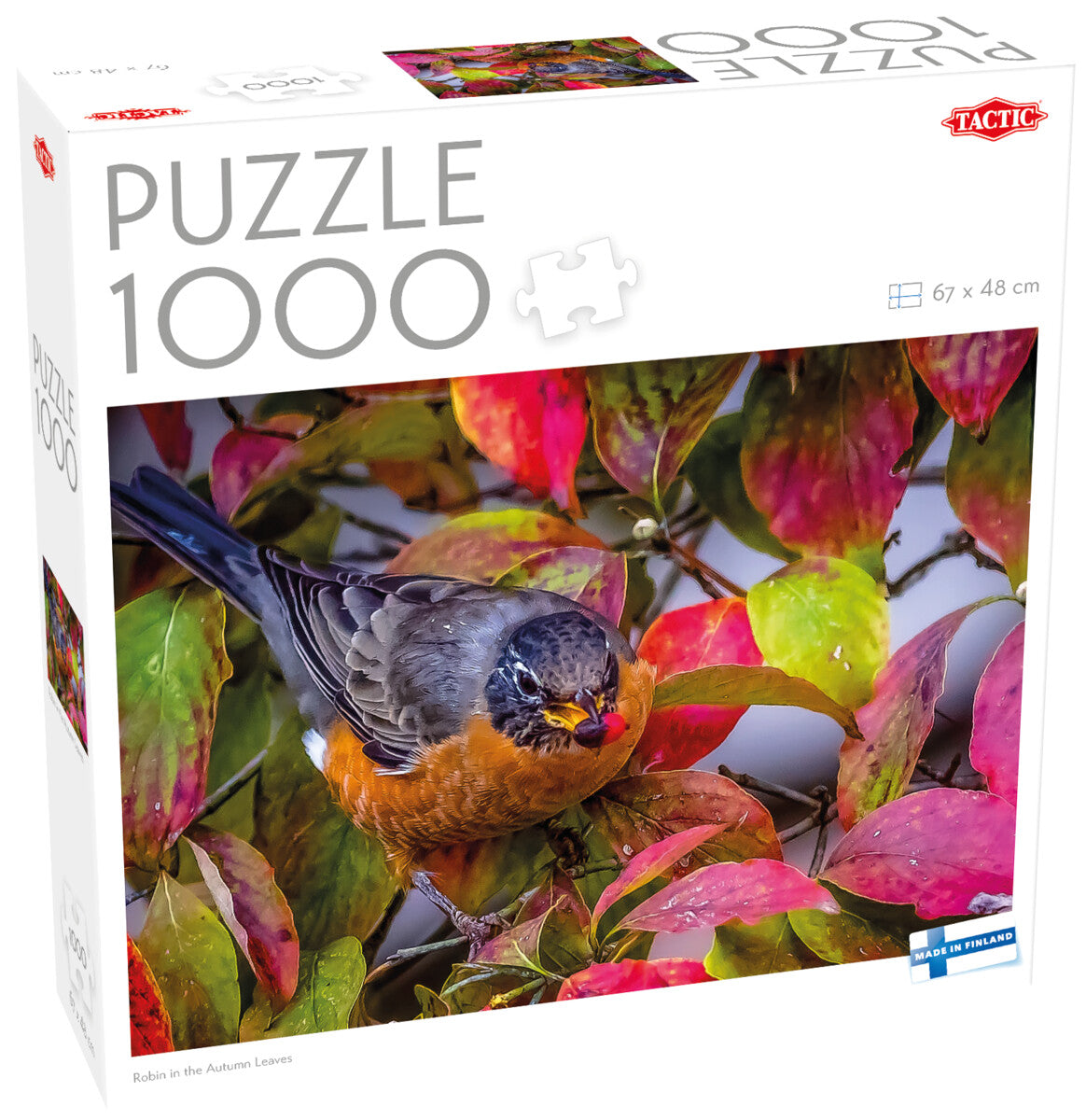 Tactic 1000 pcs puzzle: Robin in Autumn Leaves