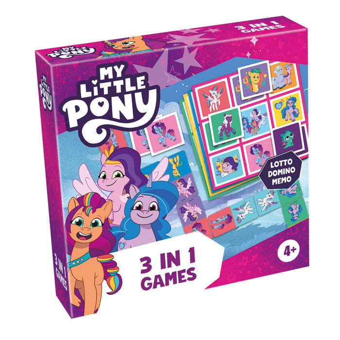 Tactic My Little Pony 3 i 1 Spelset